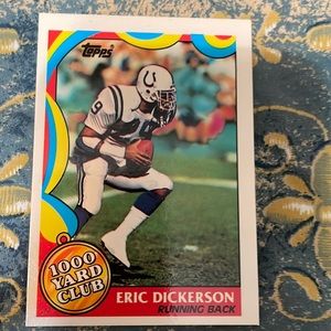 Eric Dickerson football card Topps 1000 yard club